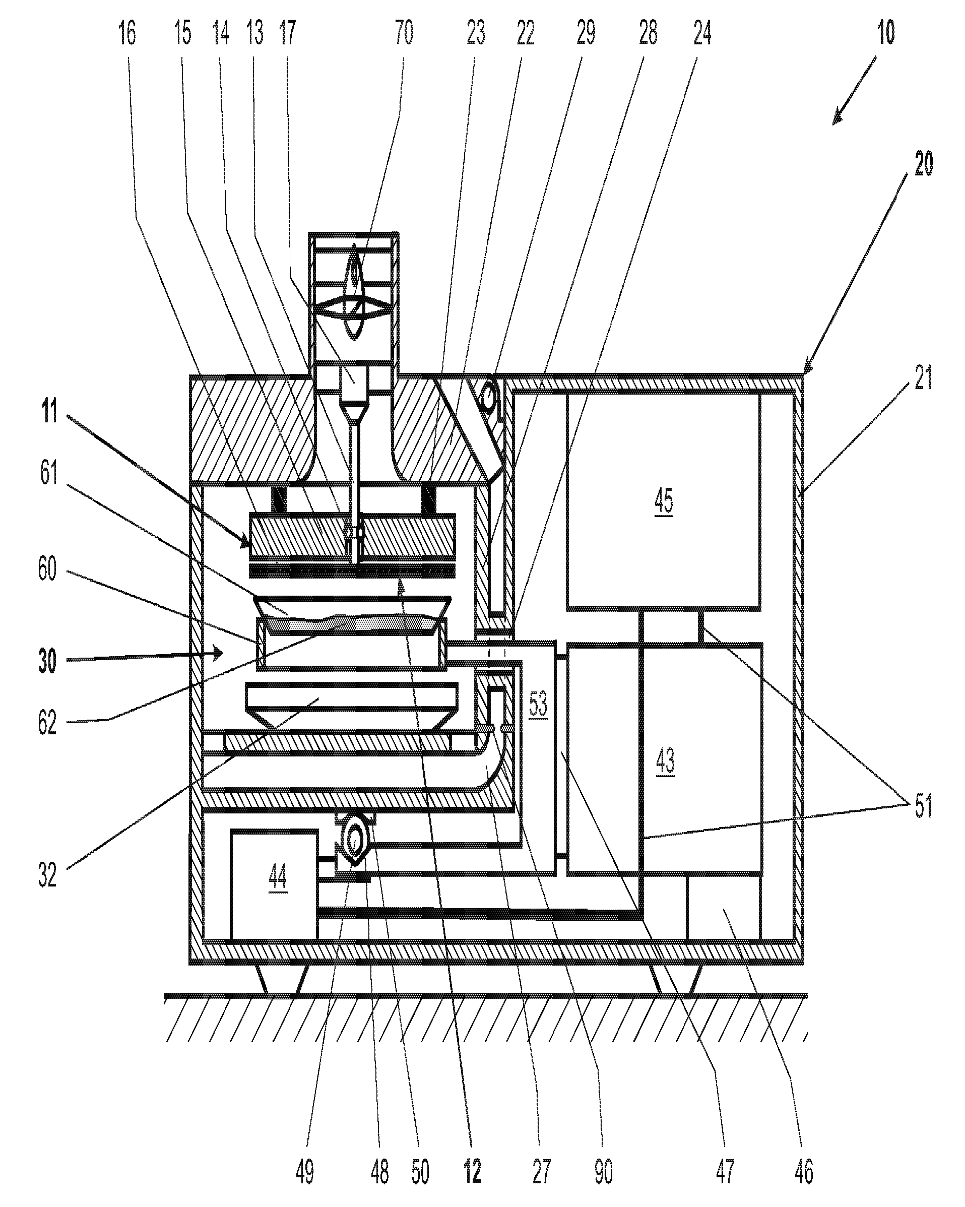 Measuring instrument for gravimetric moisture determination