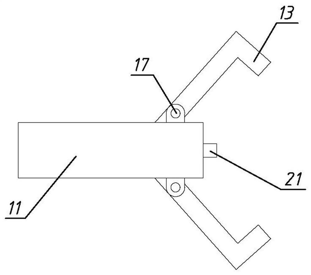 Hanging basket hanging device for bridge construction