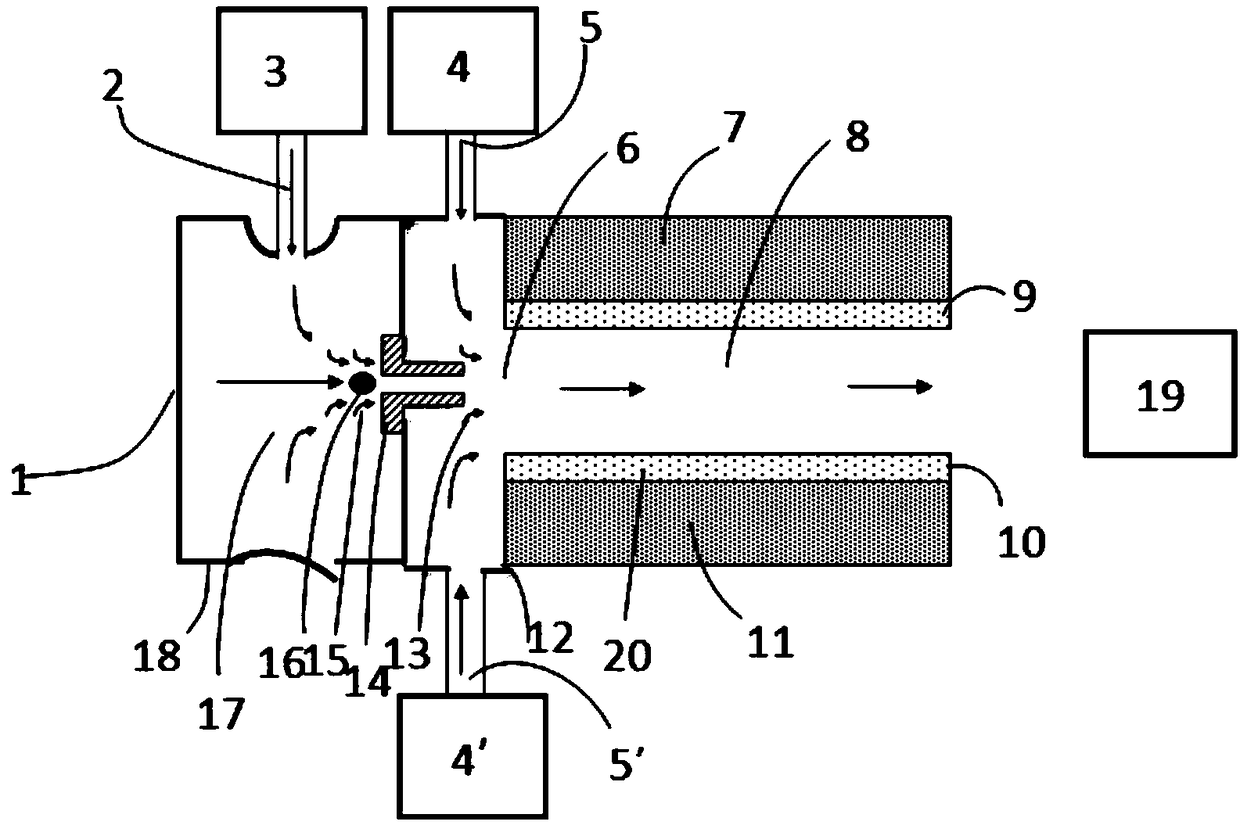 A differential ion mobility spectrum of a micro-ionization spray ion source and an application method thereof