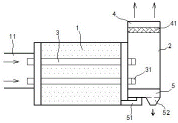 Water film pipe deduster