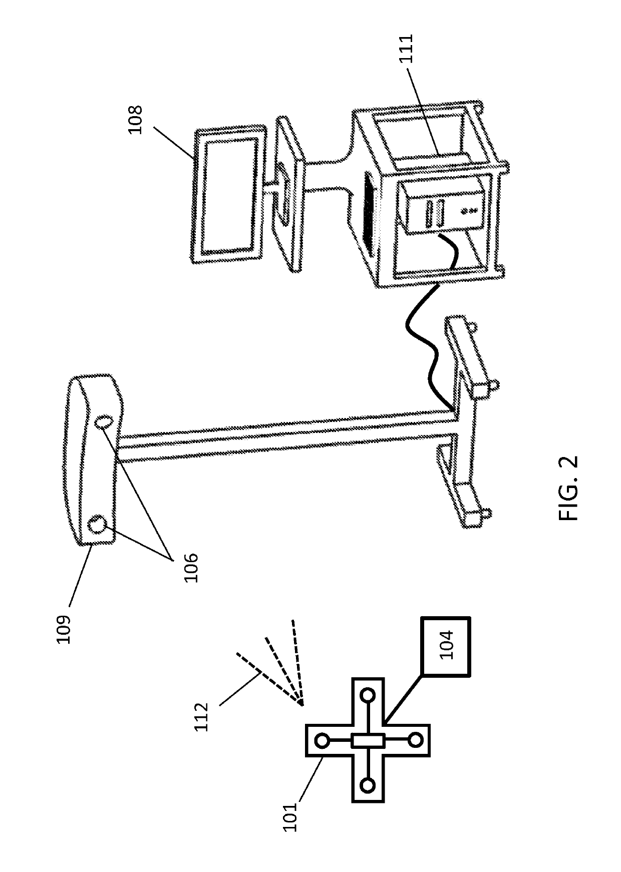 Visible light communication system for transmitting data between visual tracking systems and tracking markers