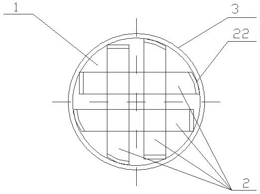 Offset-type reducing device for wind power tower hoisting construction platform telescopic section