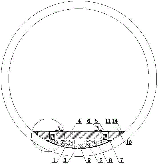 Floating vibration isolation structure of track system