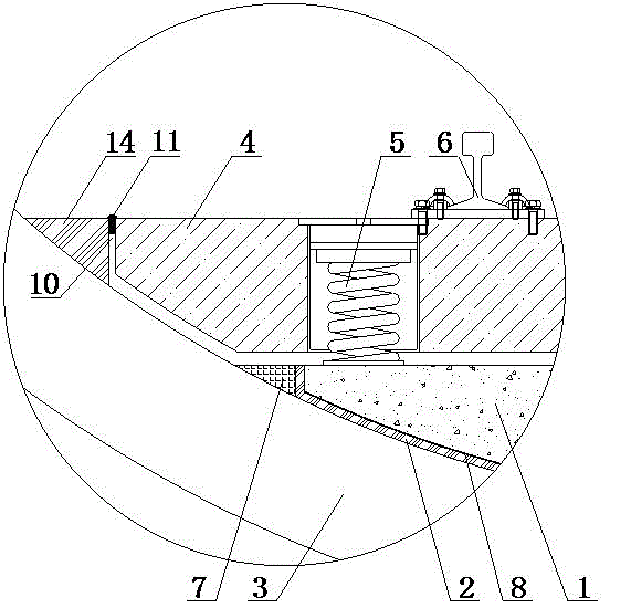 Floating vibration isolation structure of track system