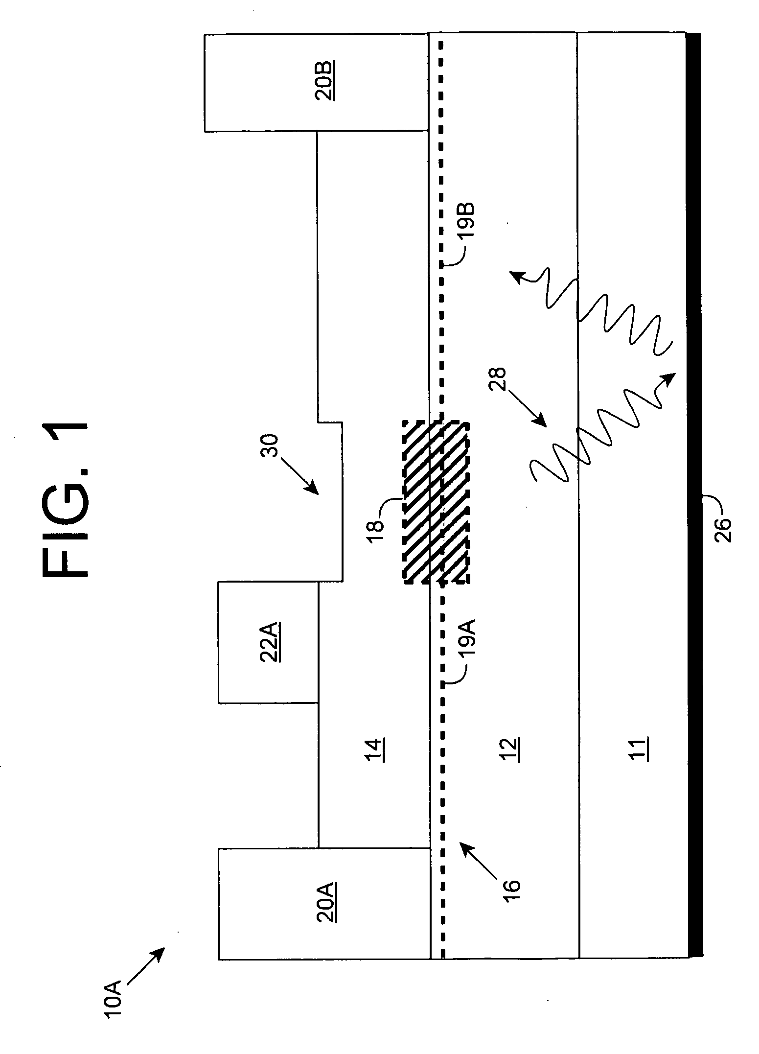 Device having active region with lower electron concentration