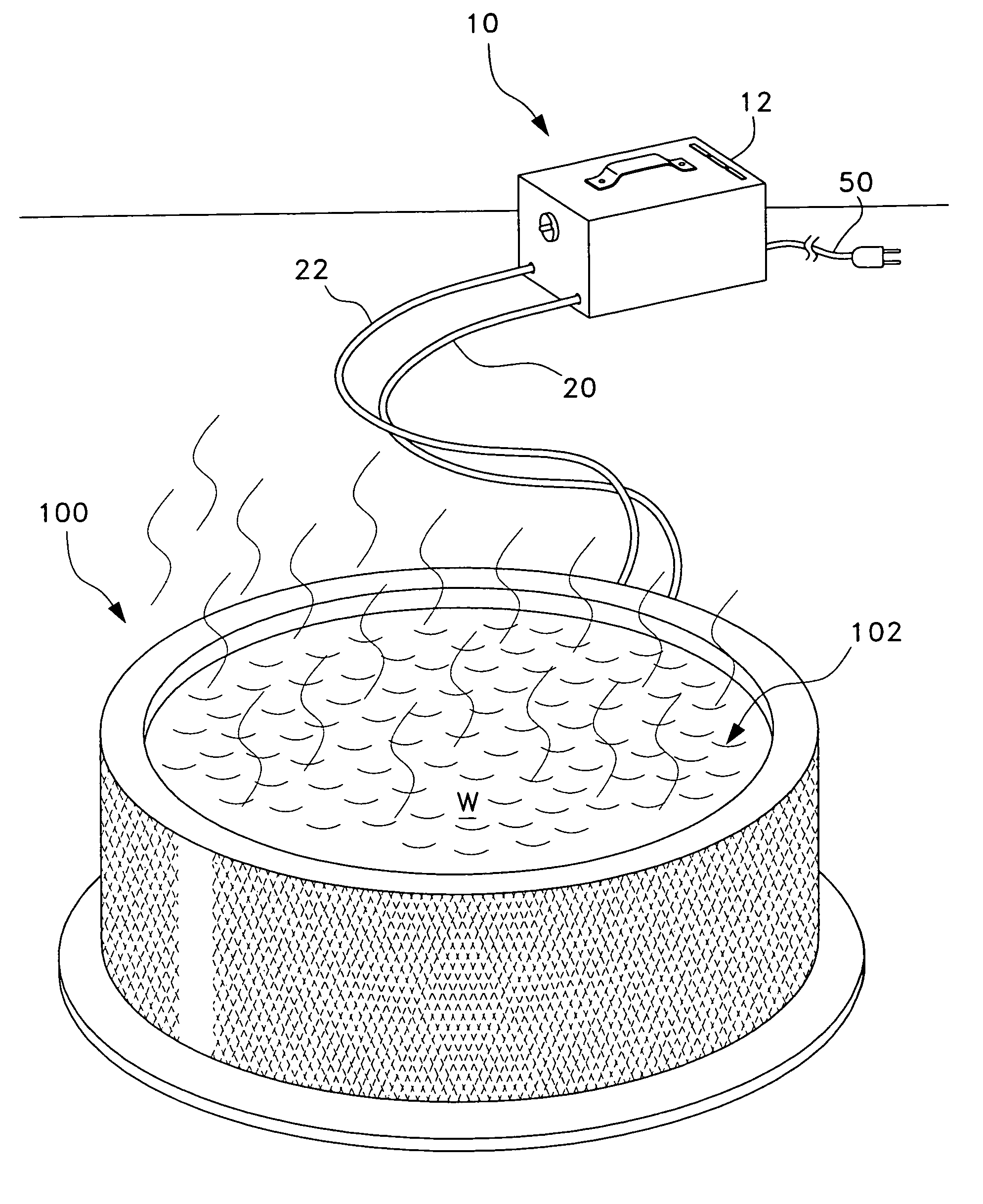 Portable spa heater