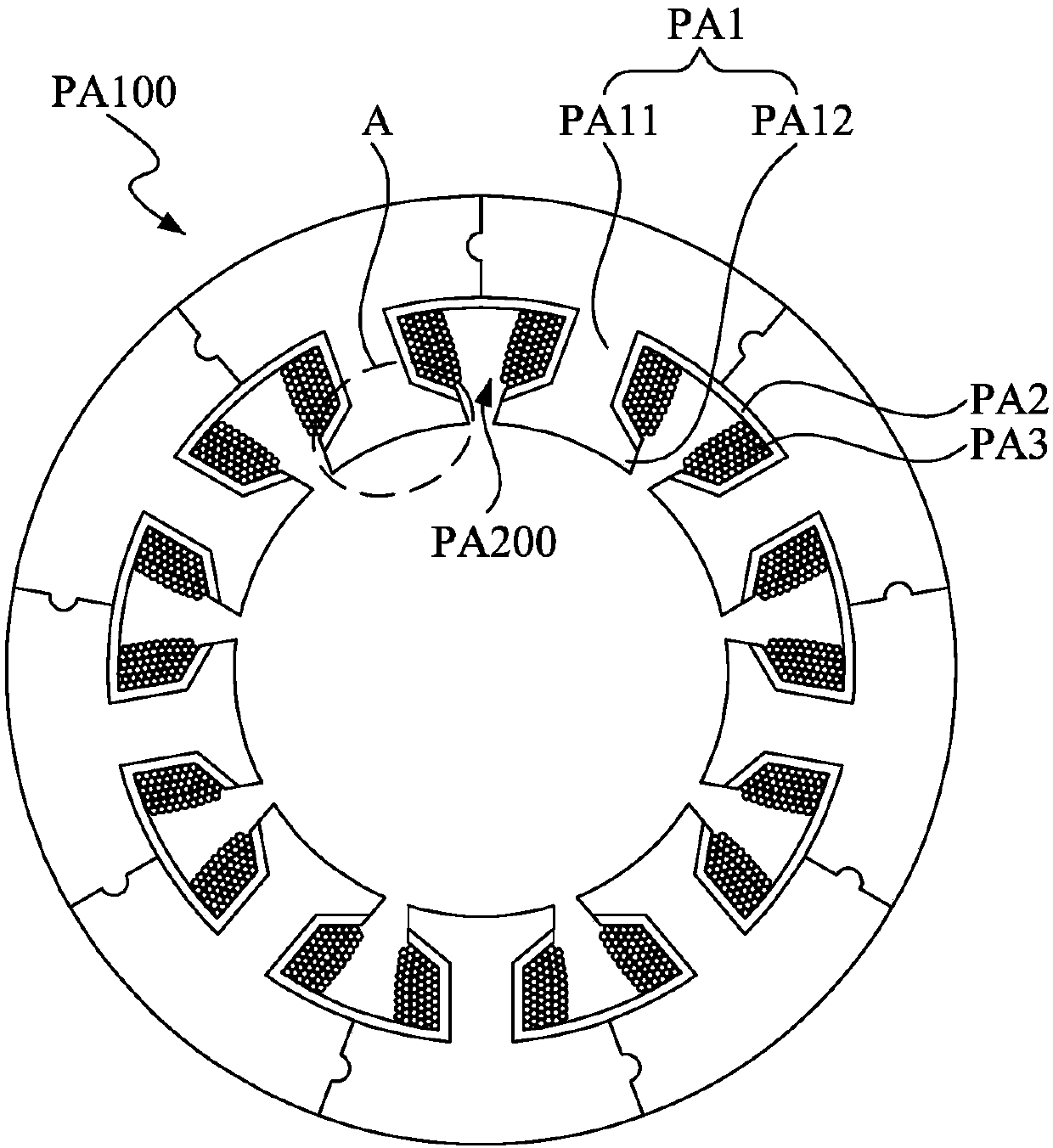 Stator winding insulation structure