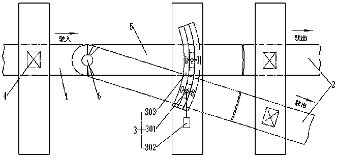 Monorail turnout track transfer system