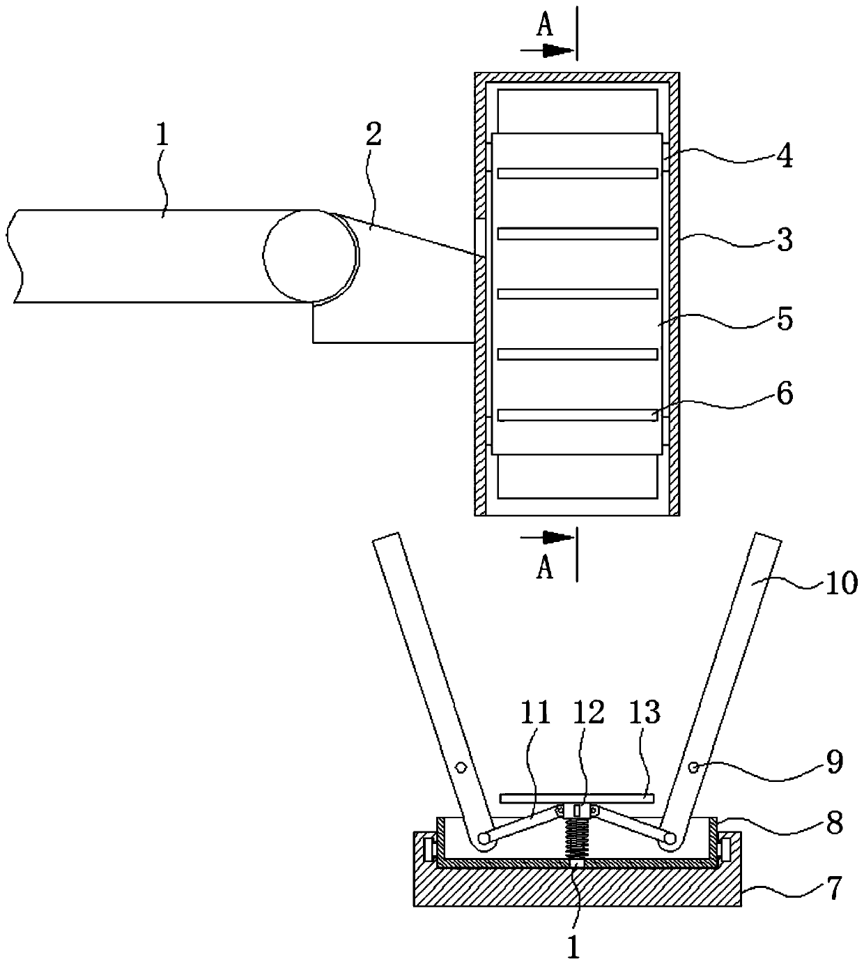 Conveying mechanism of automatic feeding machine for plastic tableware packaging