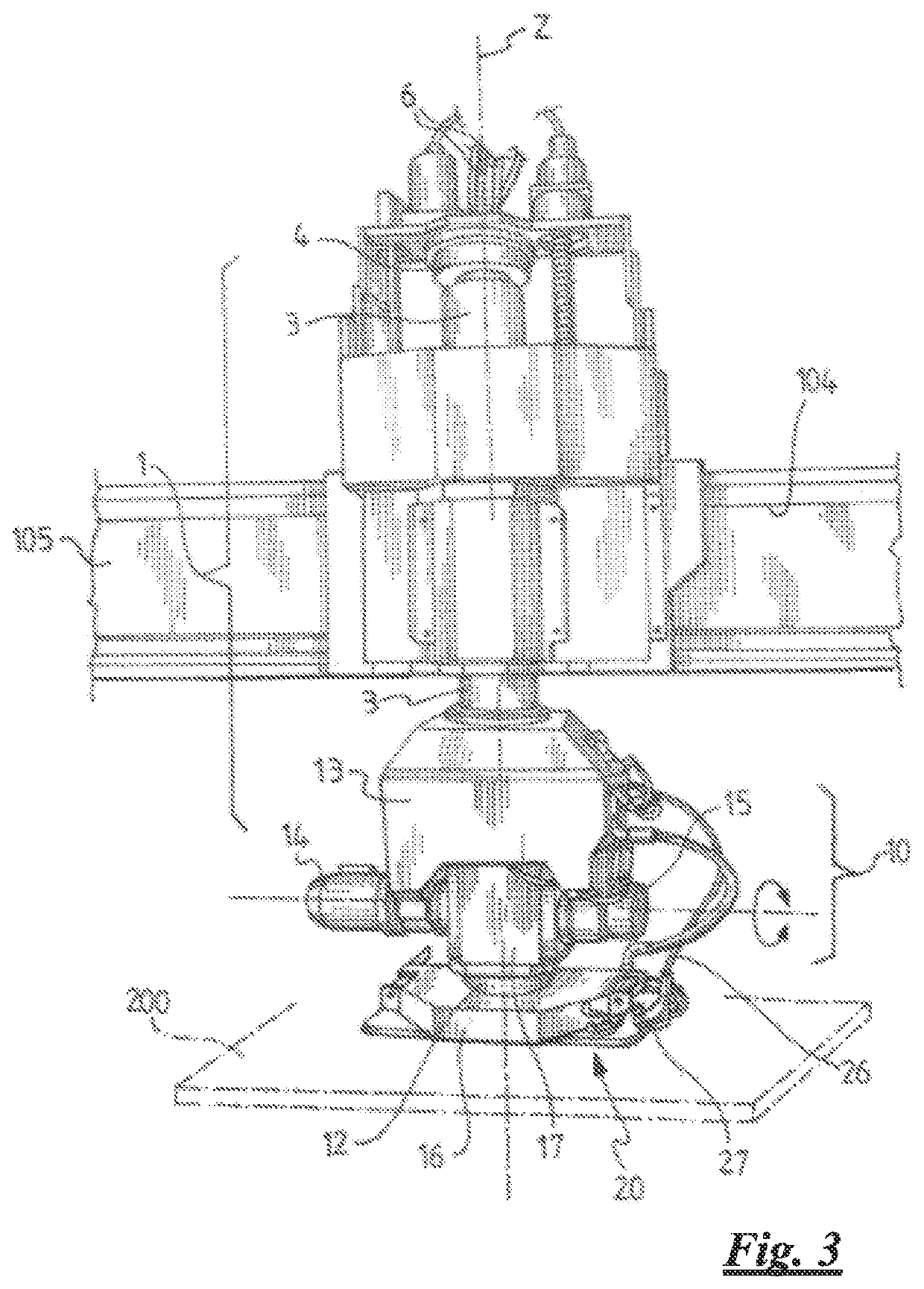 Tool-holder unit of a machine for machining block or slab materials, machine including such unit and method for machining block of slab materials