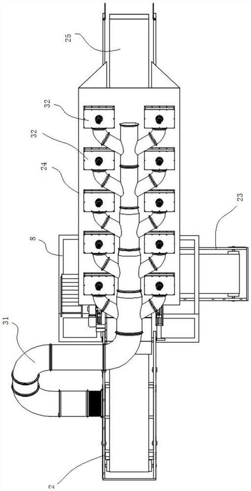 High-efficiency comprehensive winnowing equipment with functions of raising dust control and separation of objects with approximate specific gravity