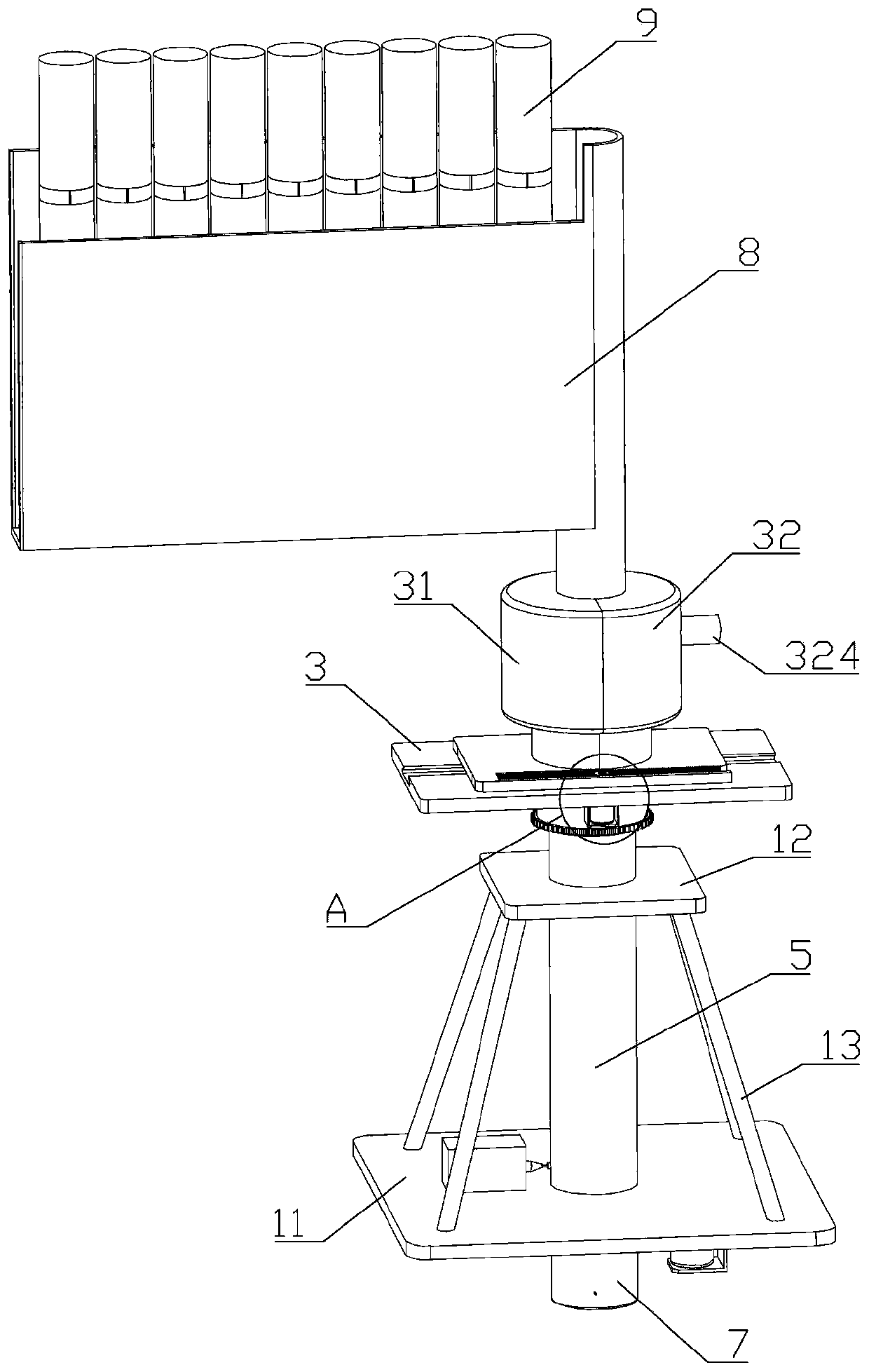 Assembly-line-type annular perforating device for cigarettes