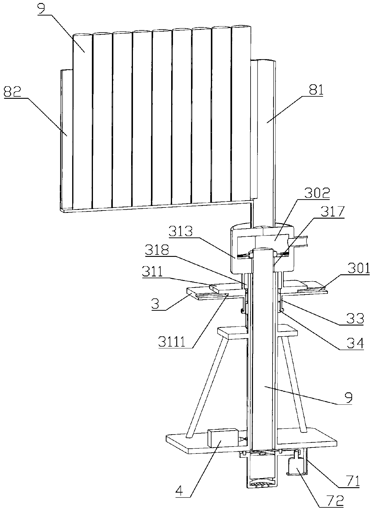 Assembly-line-type annular perforating device for cigarettes