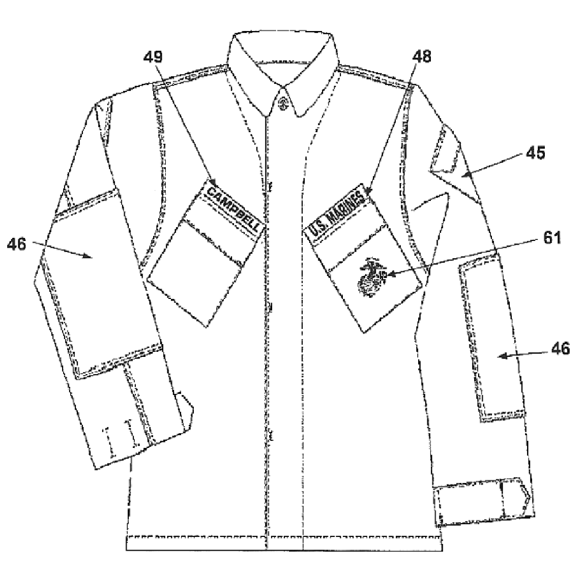 Camouflage U.S. Marine corps utility uniform: pattern, fabric, and design