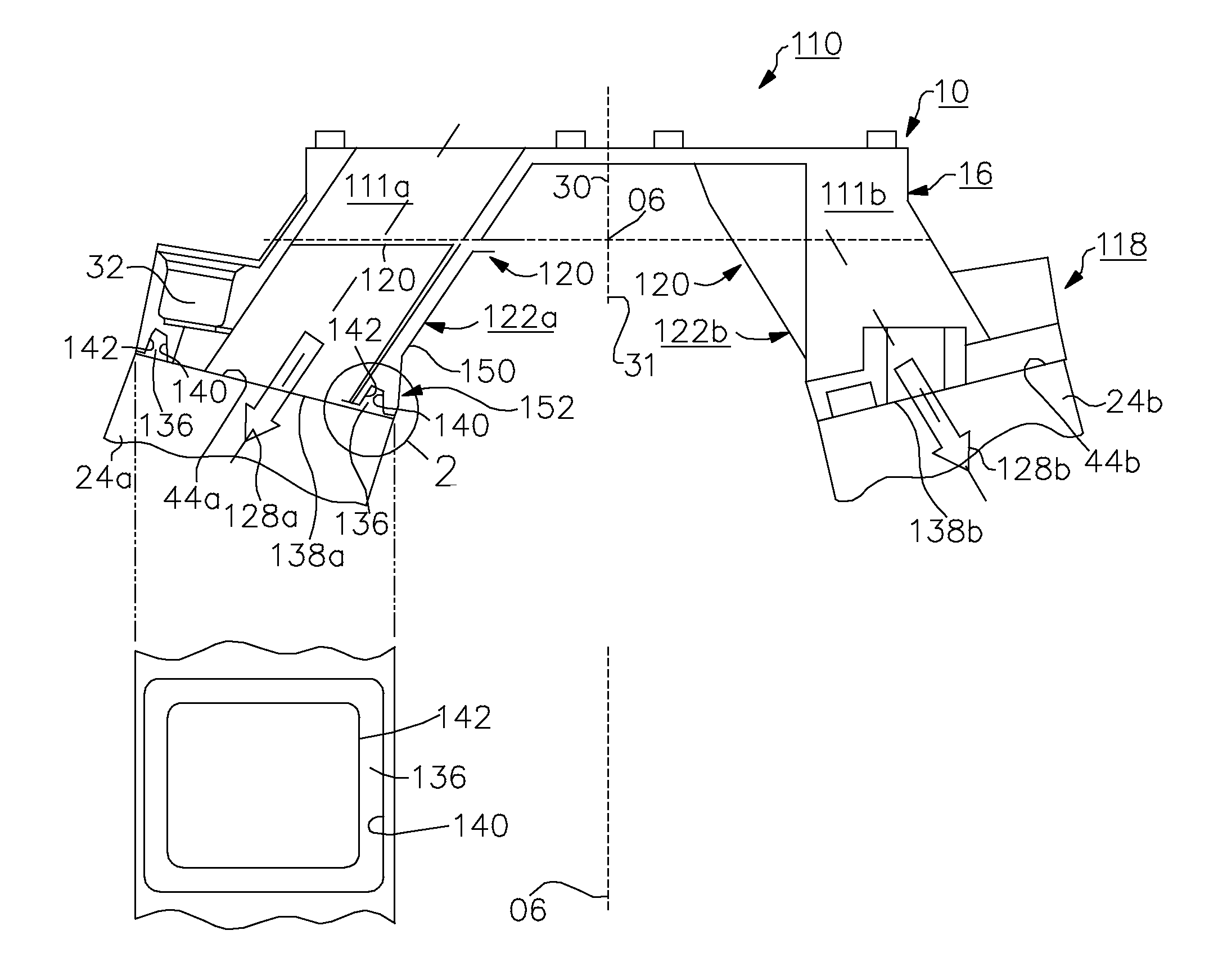 Three-piece lower manifold for a V-style engine intake manifold