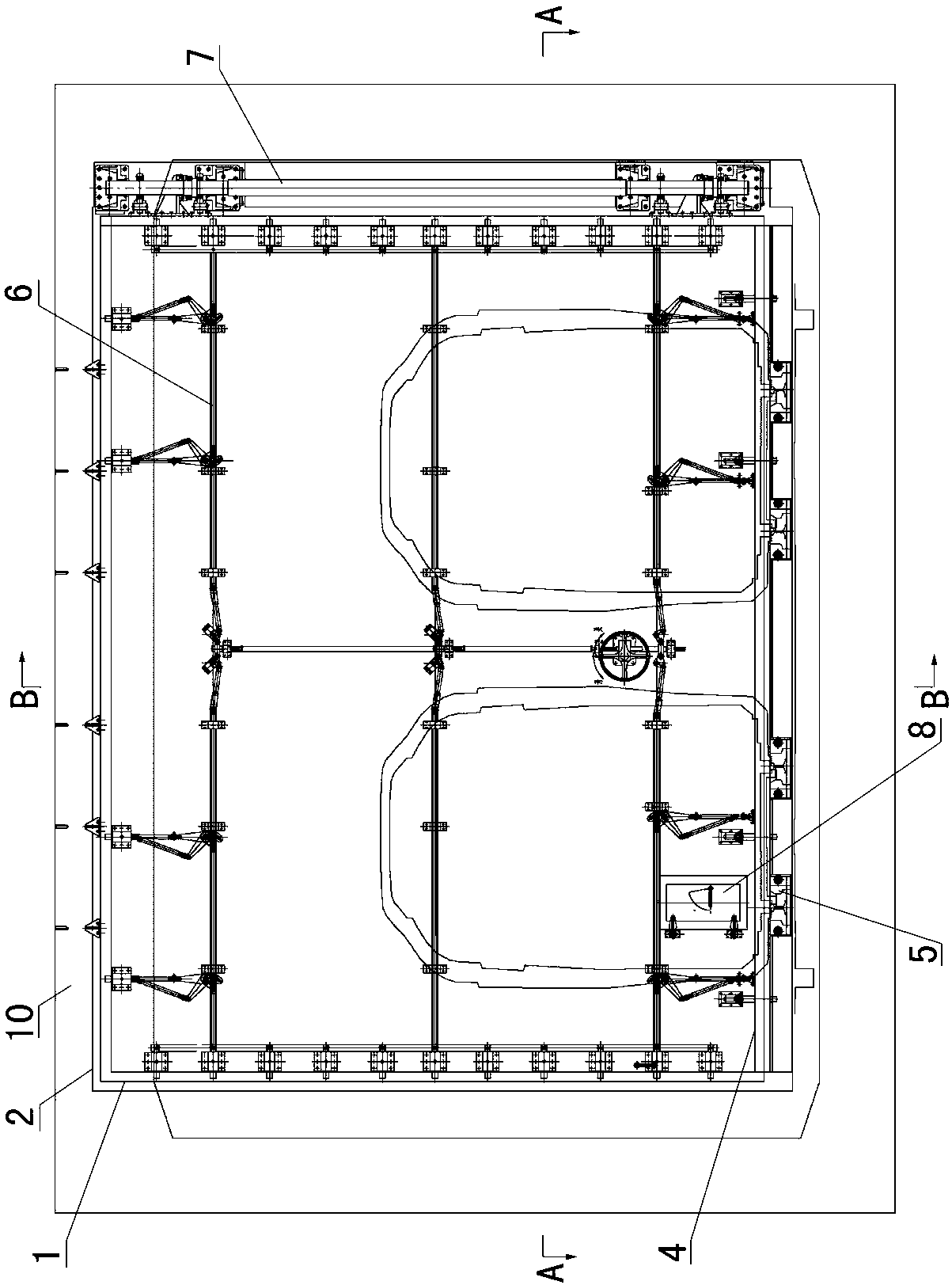 Oversized single-leaf protection airtight separation door for single-tunnel double-line section of metro