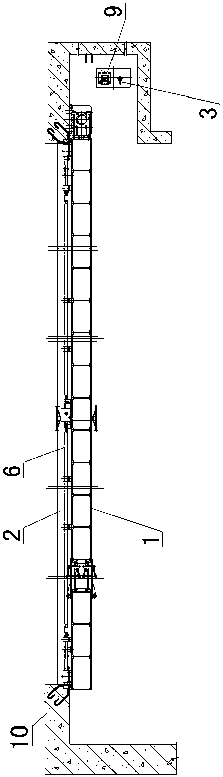 Oversized single-leaf protection airtight separation door for single-tunnel double-line section of metro