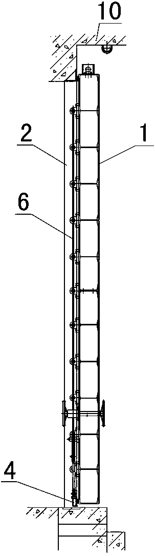 Oversized single-leaf protection airtight separation door for single-tunnel double-line section of metro