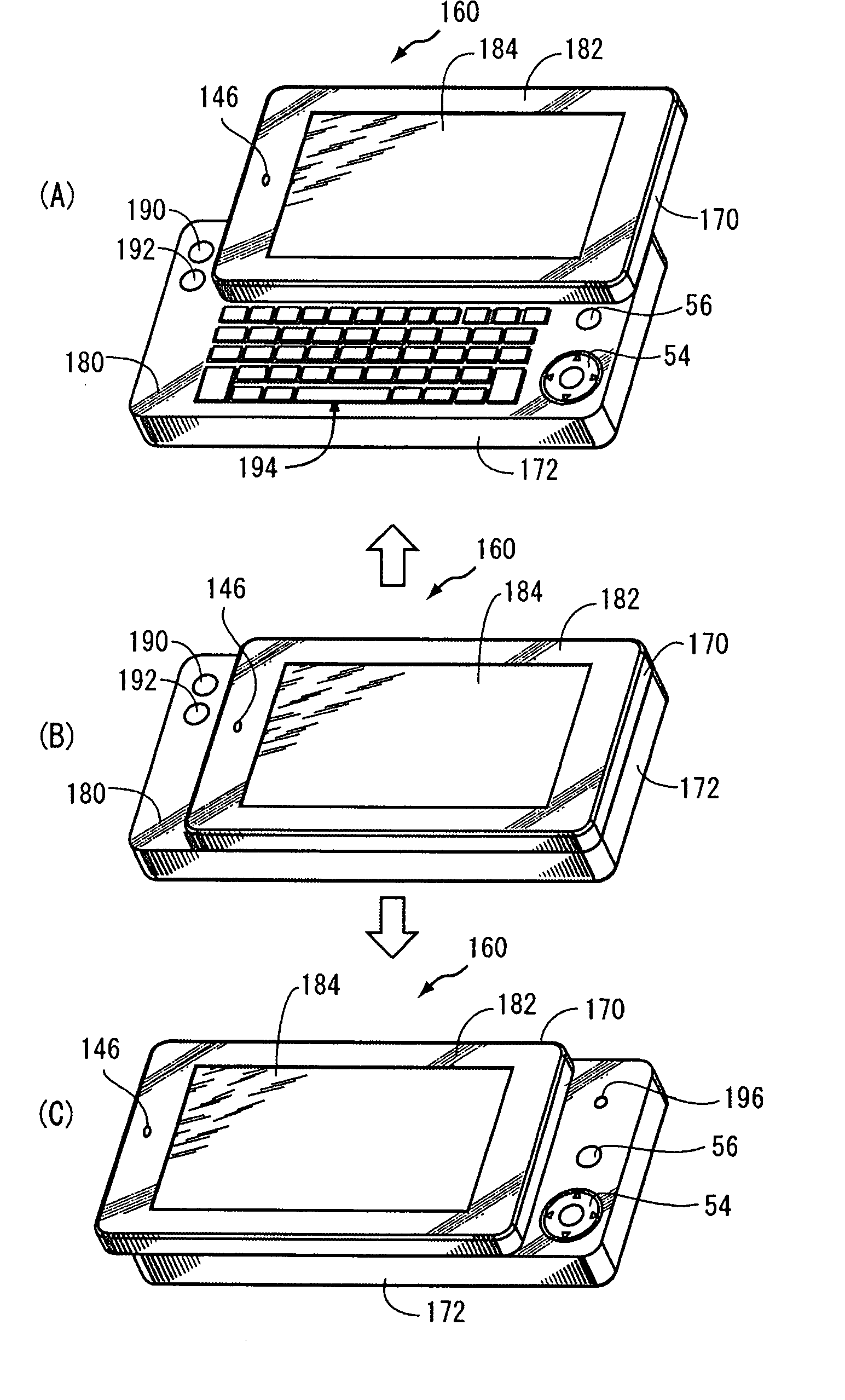 Dual slide portable terminal