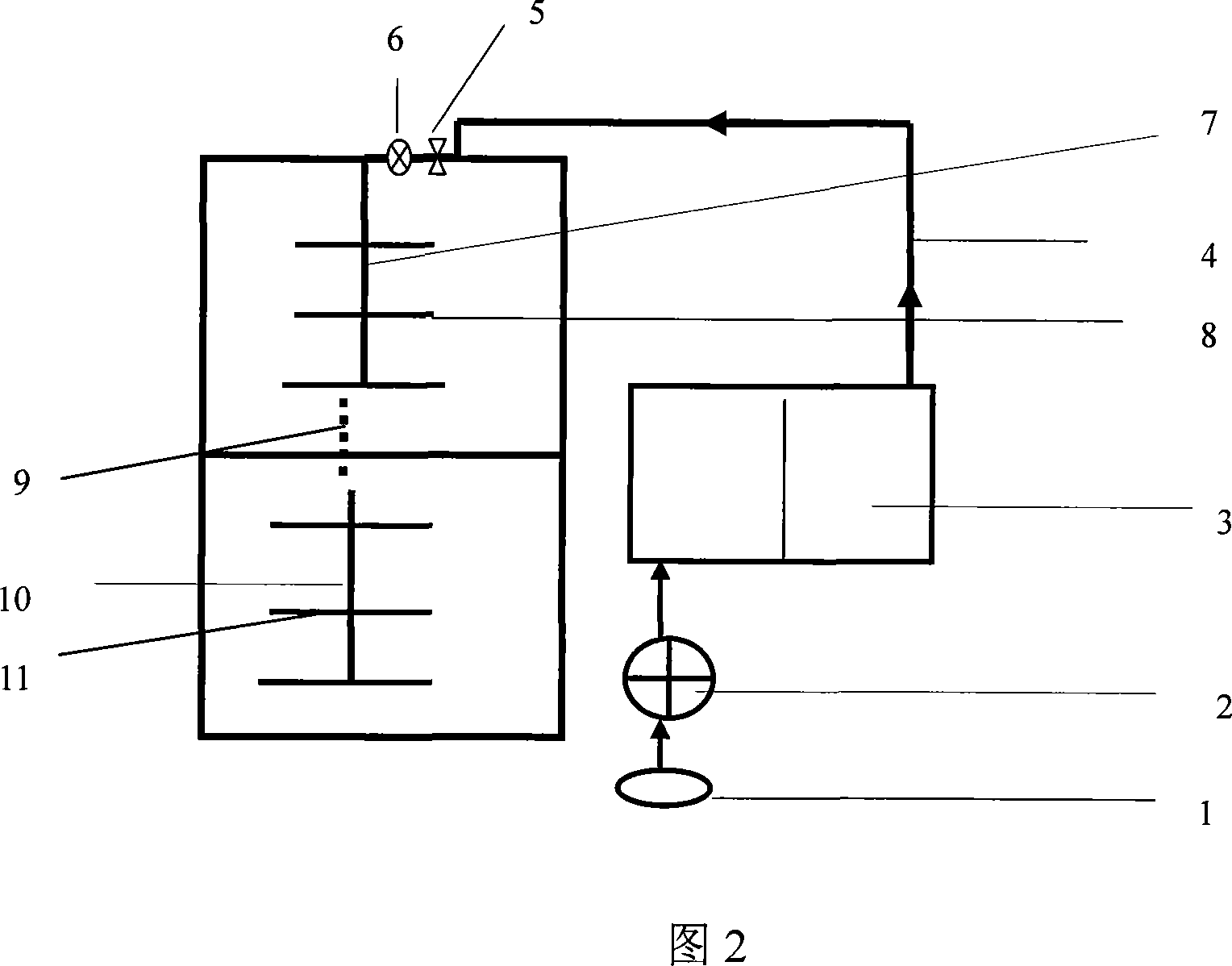 Method of treating sewage by composite vertical down flow artificial wet field and treatment system thereof