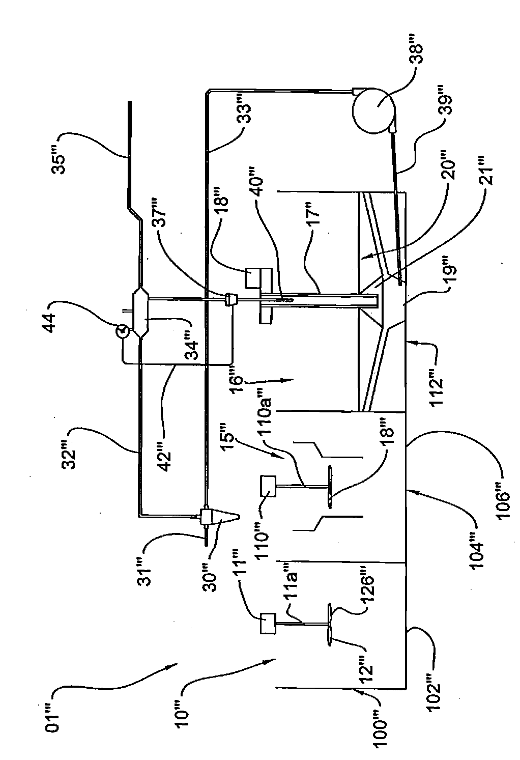 Ballast flocculation and sedimentation water treatment system with simplified sludge recirculation, and process therefor