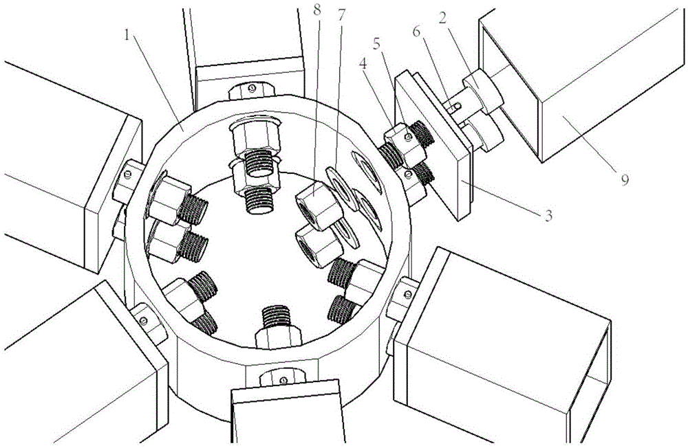 High-strength bolt hollow hub node