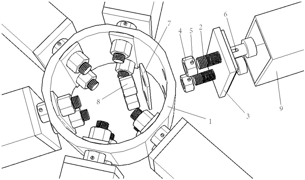 High-strength bolt hollow hub node