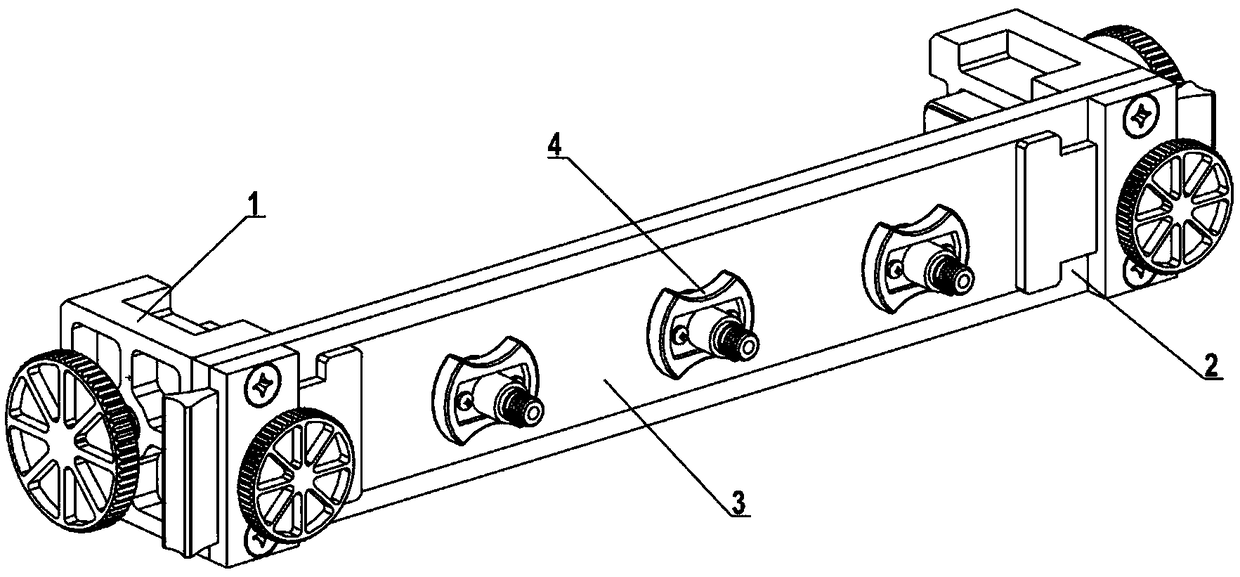 Multi-specification blind plug module test universal docking device