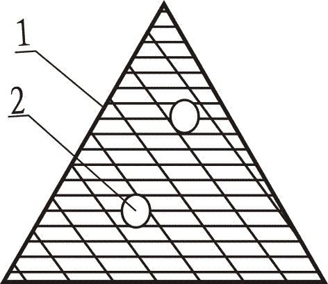 Triangular-pyramid bamboo lou used for flood control and embanking