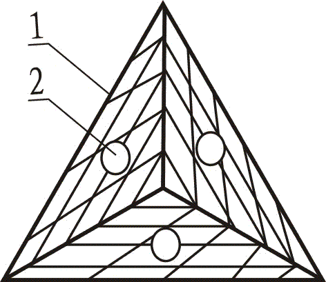 Triangular-pyramid bamboo lou used for flood control and embanking