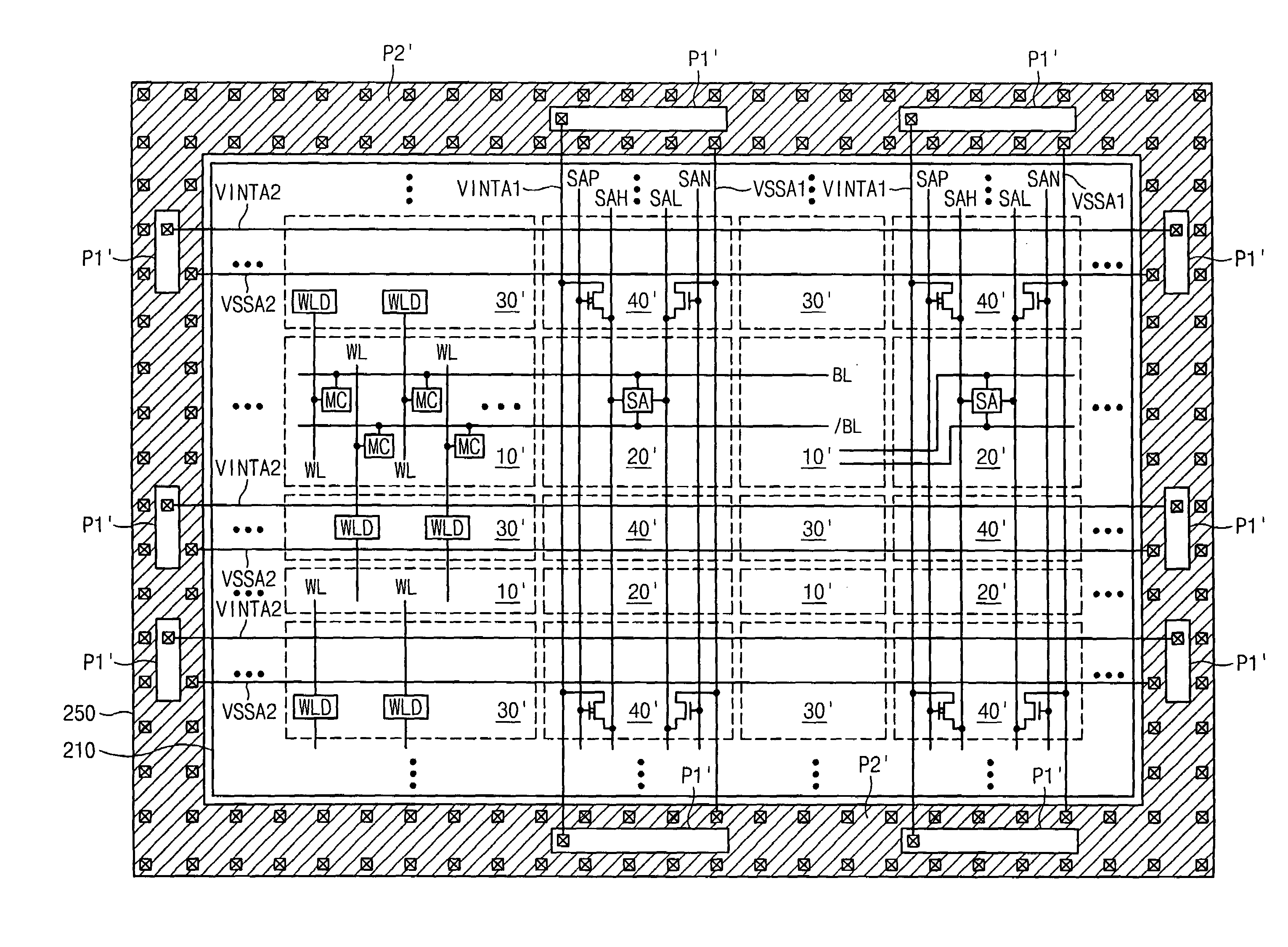 Semiconductor memory device with a decoupling capacitor