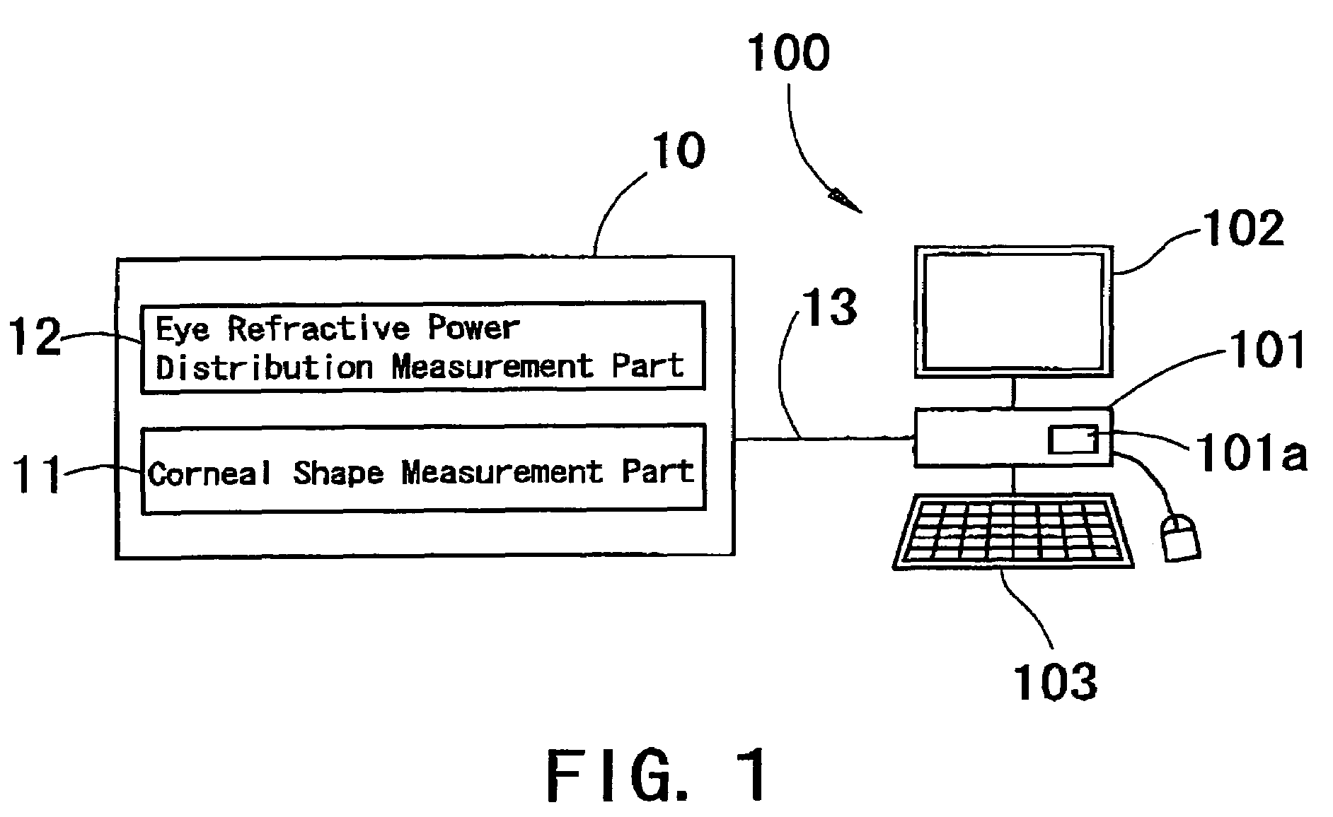 Ophthalmic apparatus and a method for calculating internal eye refractive power distribution