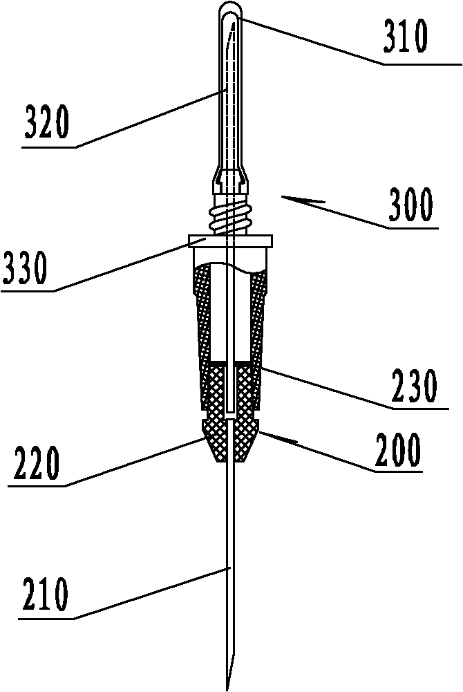 Dripping-proof backflow-blood-observable venous blood taking needle