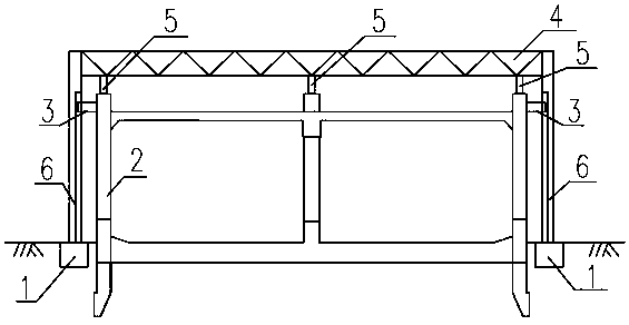 Soft soil area mud-water balance open caisson station counterforce and locking system