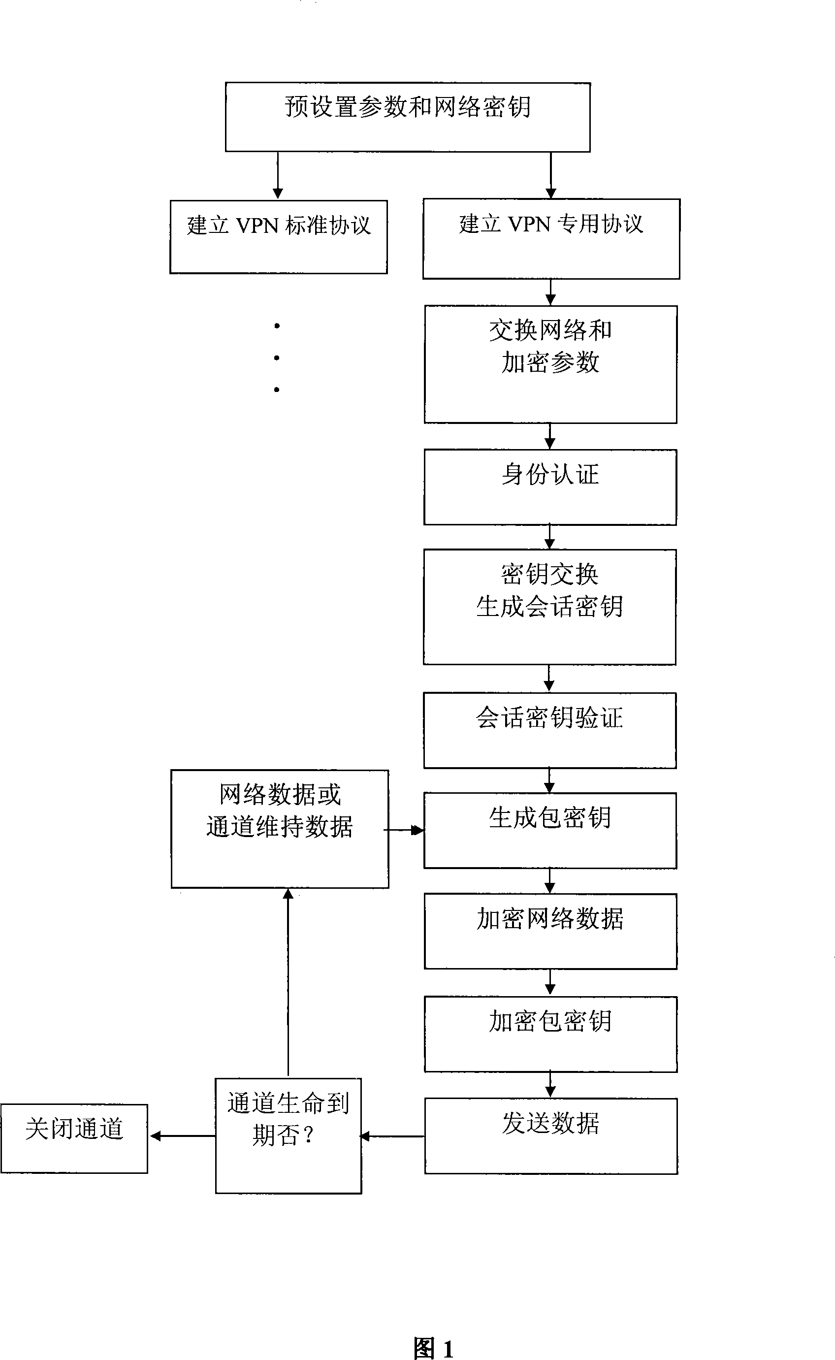 Dual-protocol based VPN implementing method