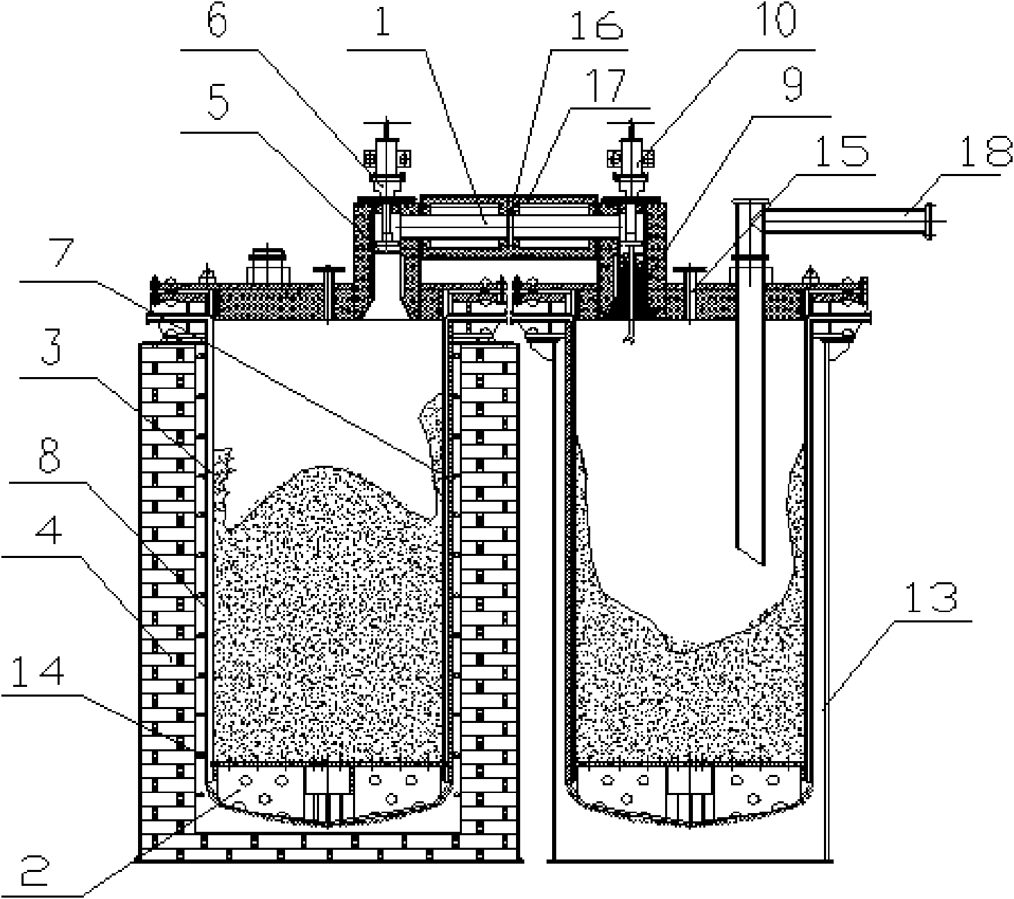 Double-magnesium chloride pipe reactor for production of sponge titanium and production method of sponge titanium