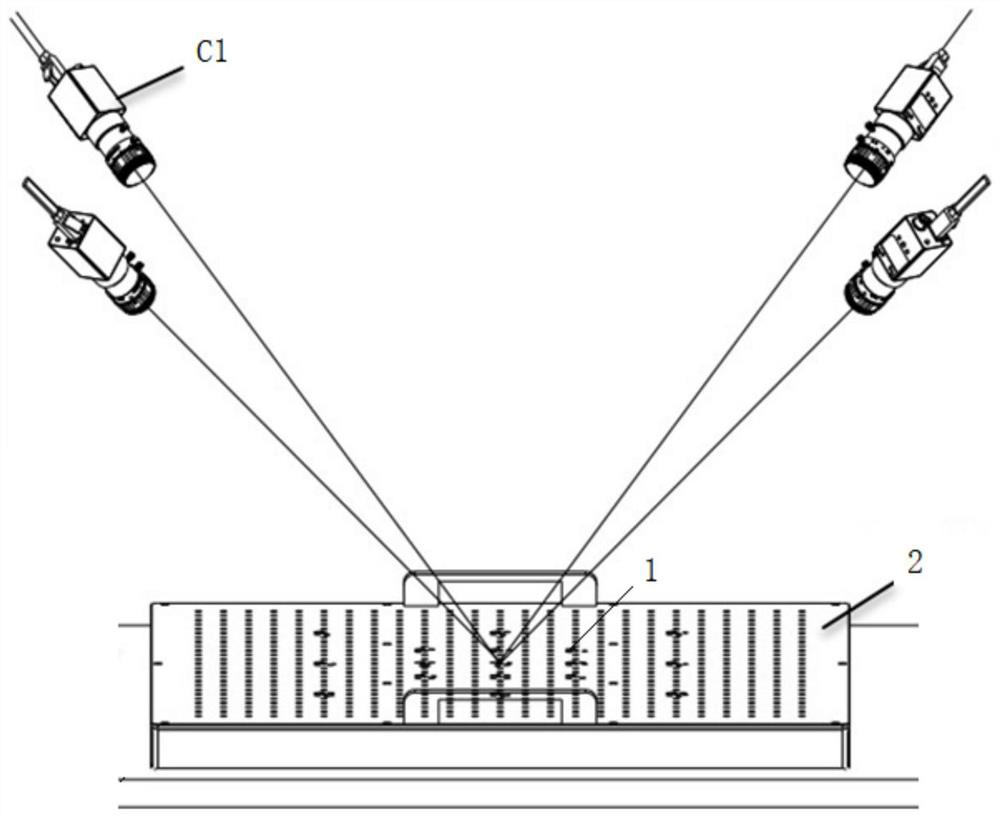 Flange pipeline end measuring method, measuring device and adapter structure