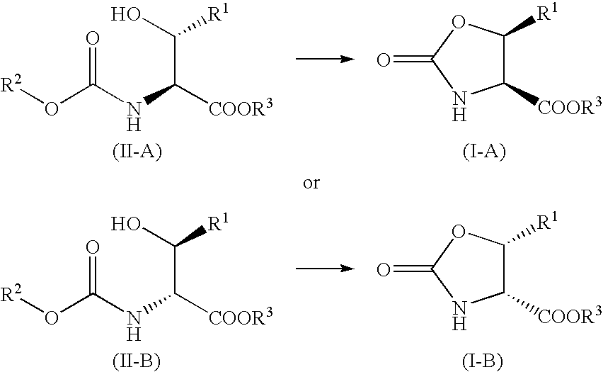 Processes for the preparation of oxo-oxazoline or alloamino acid derivatives