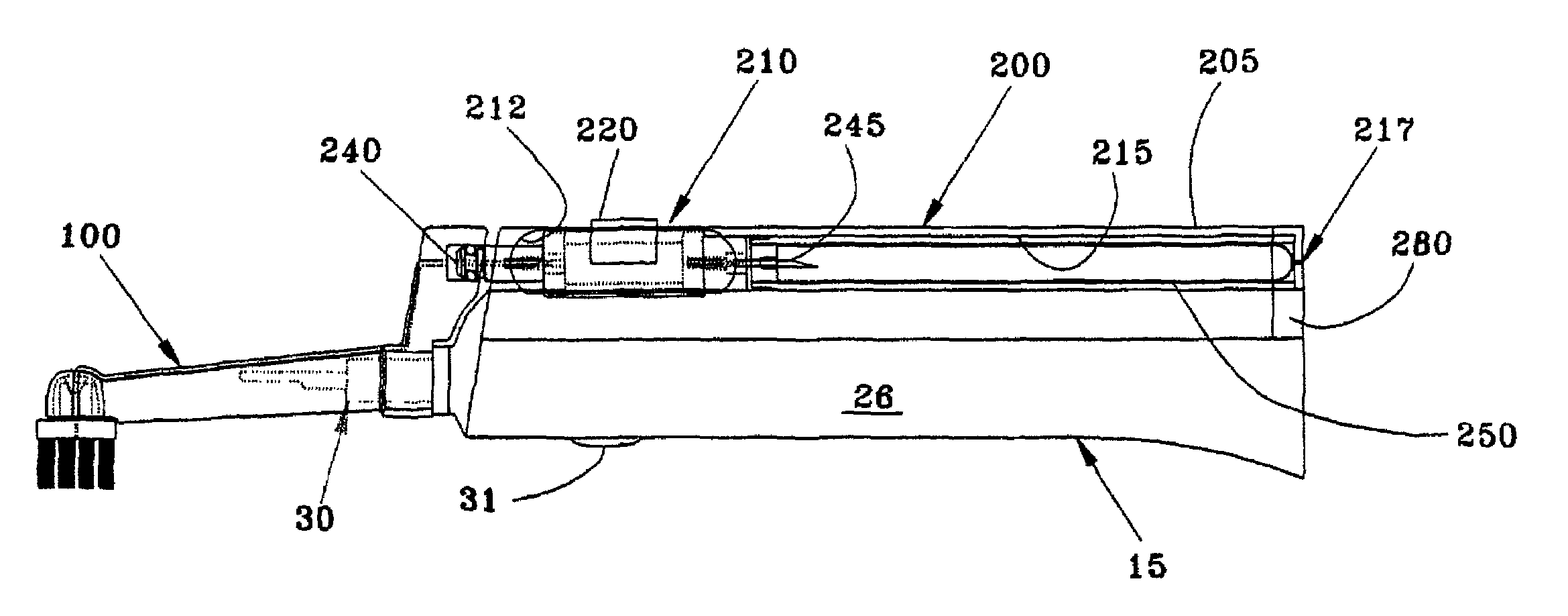 Powered toothbrush with associated oral solution dispenser mechanism