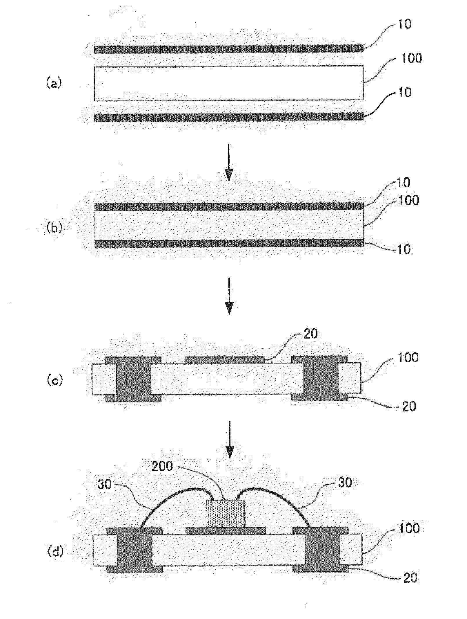 Metal laminated body, led-mounted substrate, and white film