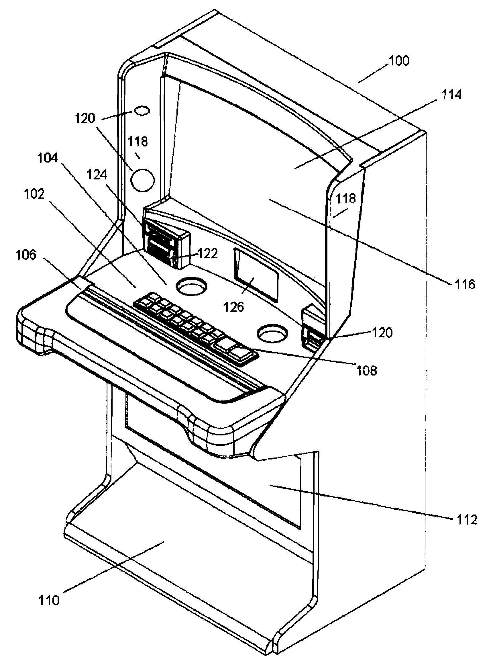 Ergonomic gaming machine having electromechanical reels