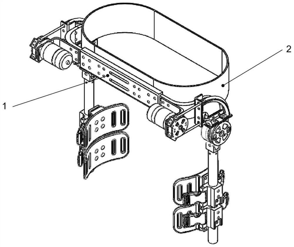 Lasso-driven hip joint series elastic power-assisted exoskeleton robot