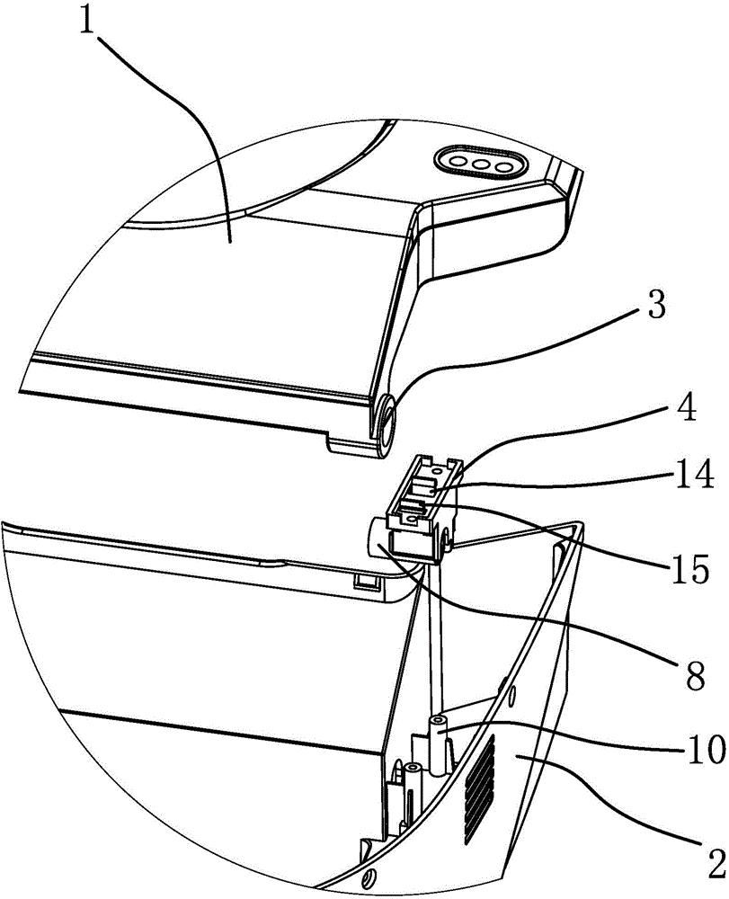 Seating induction device of intelligent pedestal pan