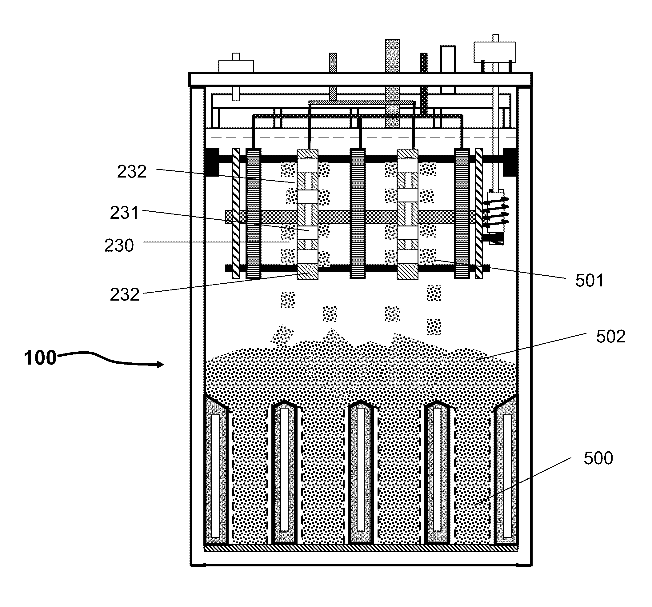 Electrochemical system for storing electricity in metals