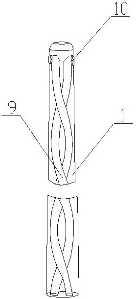 Scale stripping device for mold cooling pipe wall