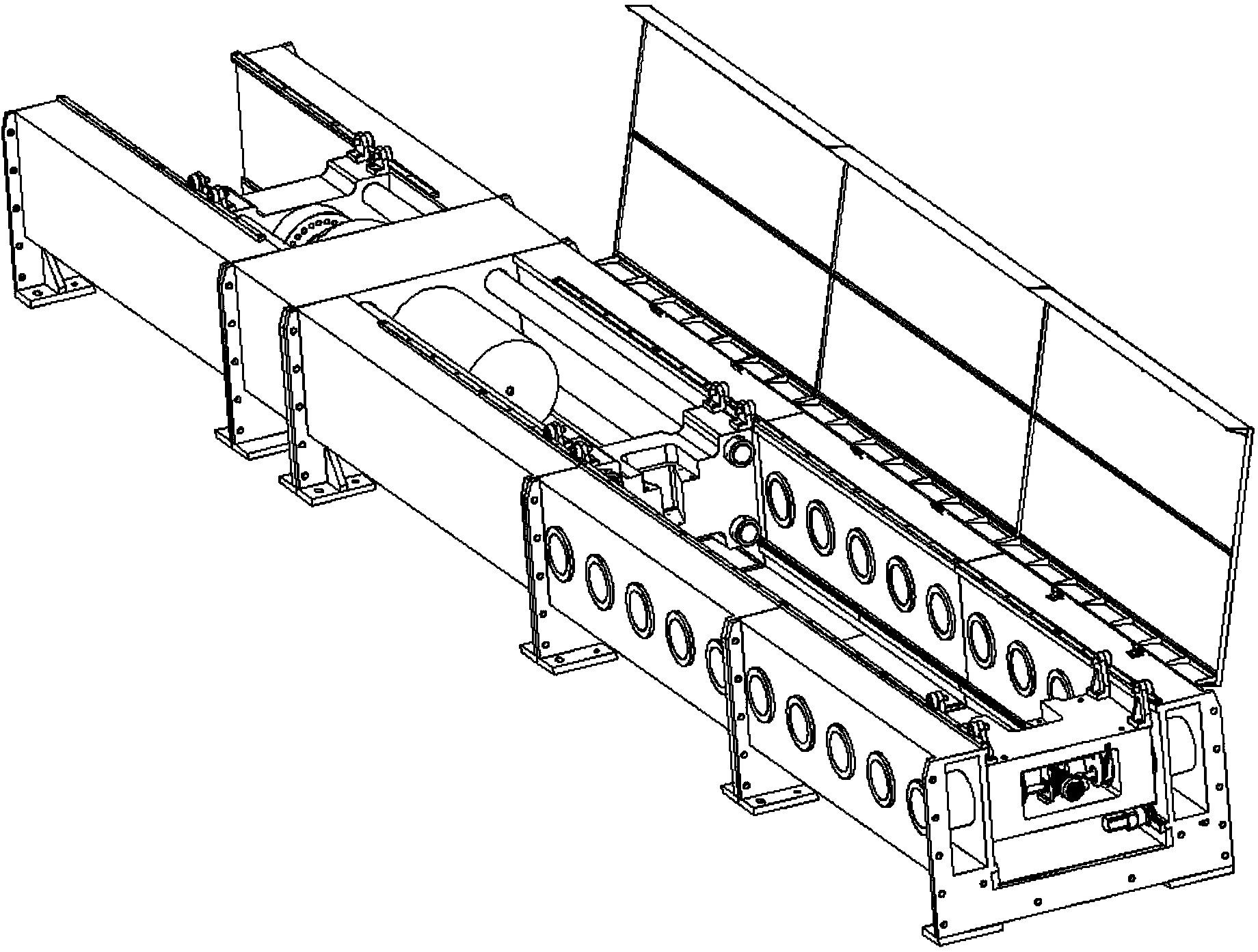 Movable beam clamp for horizontal tensile testing machine