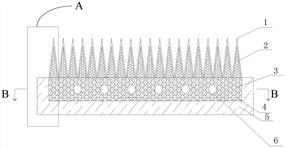 Solar heat collector with film hole structure