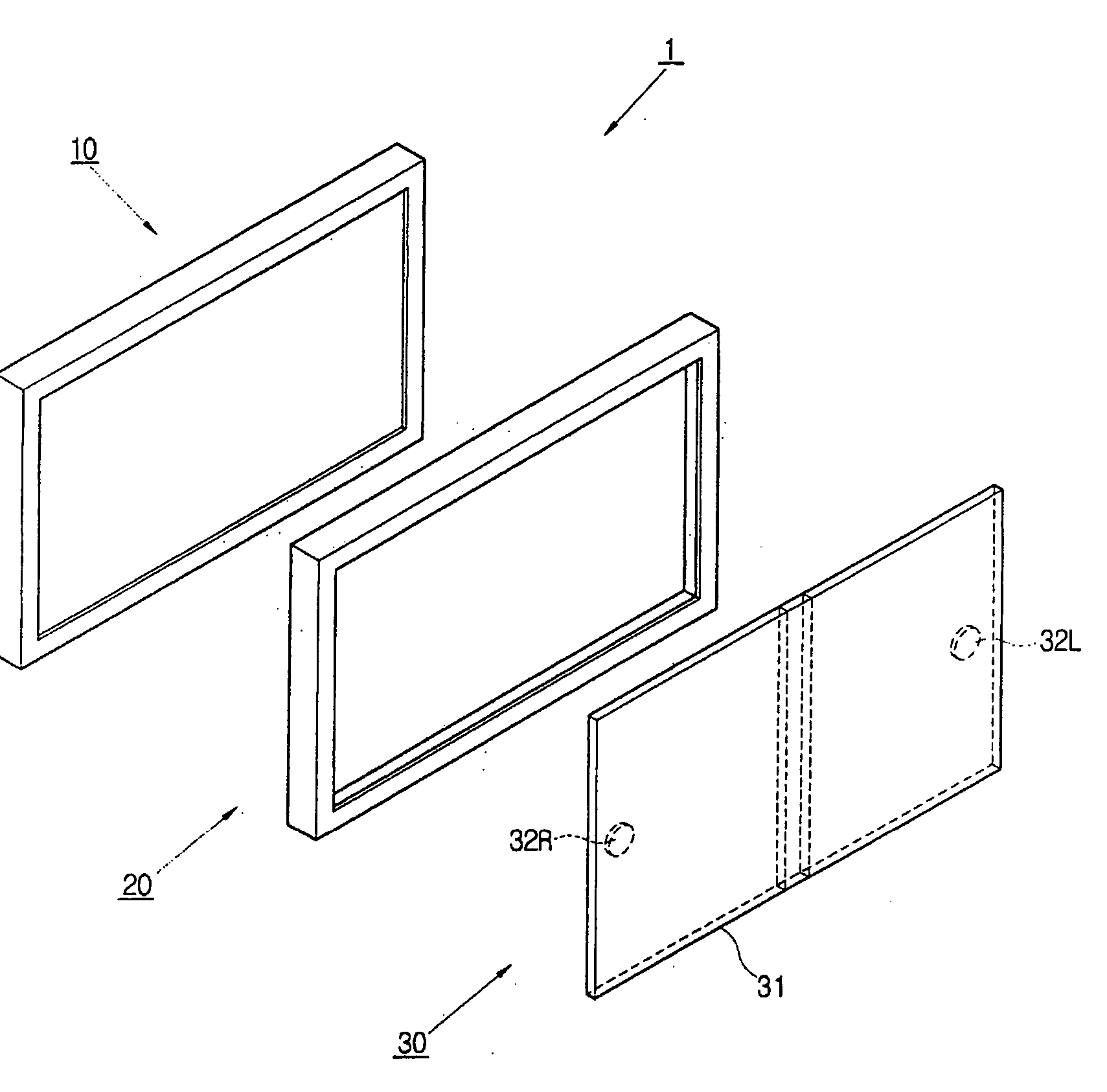 Flat panel output apparatus and method