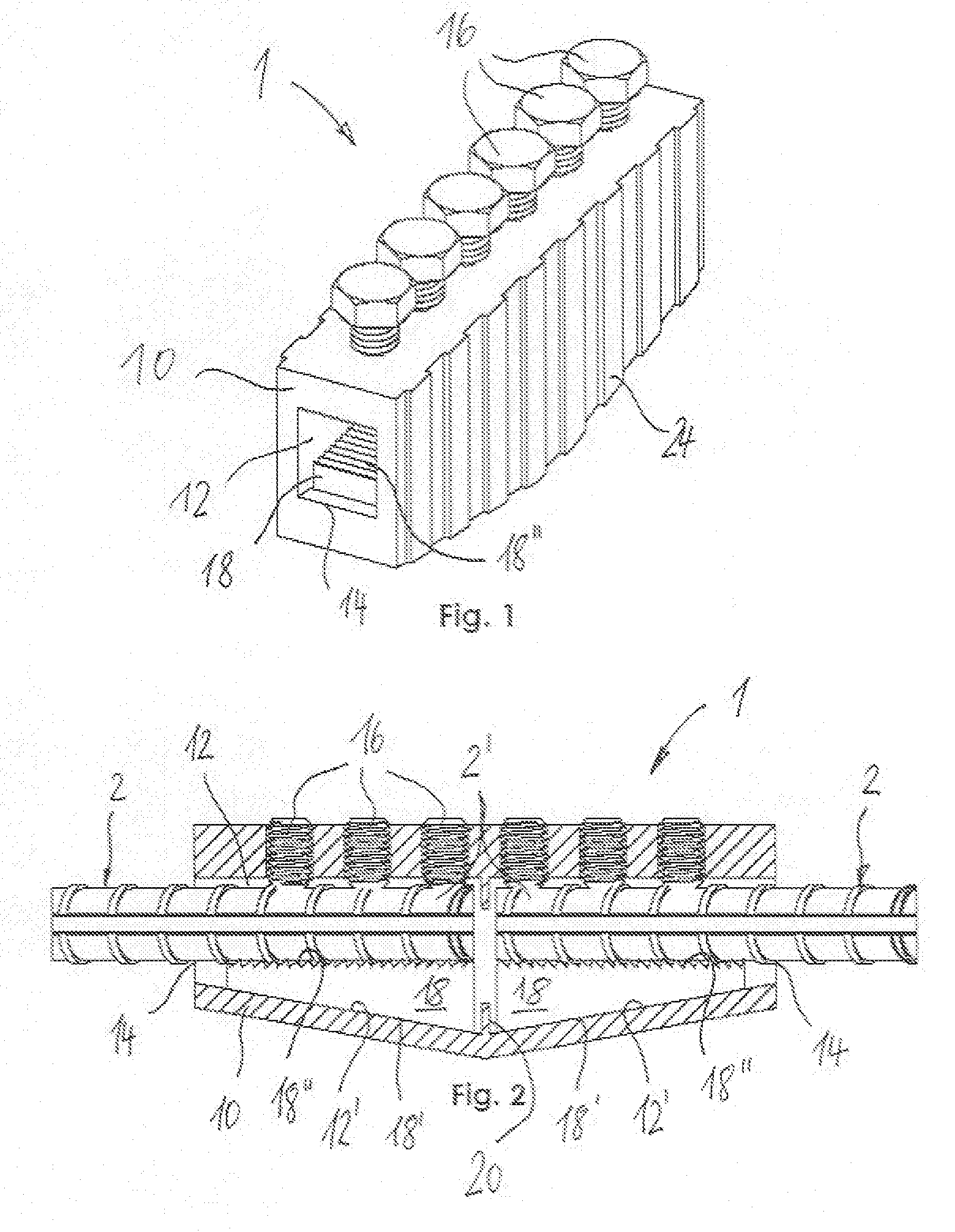 Device for connecting bars end-to-end