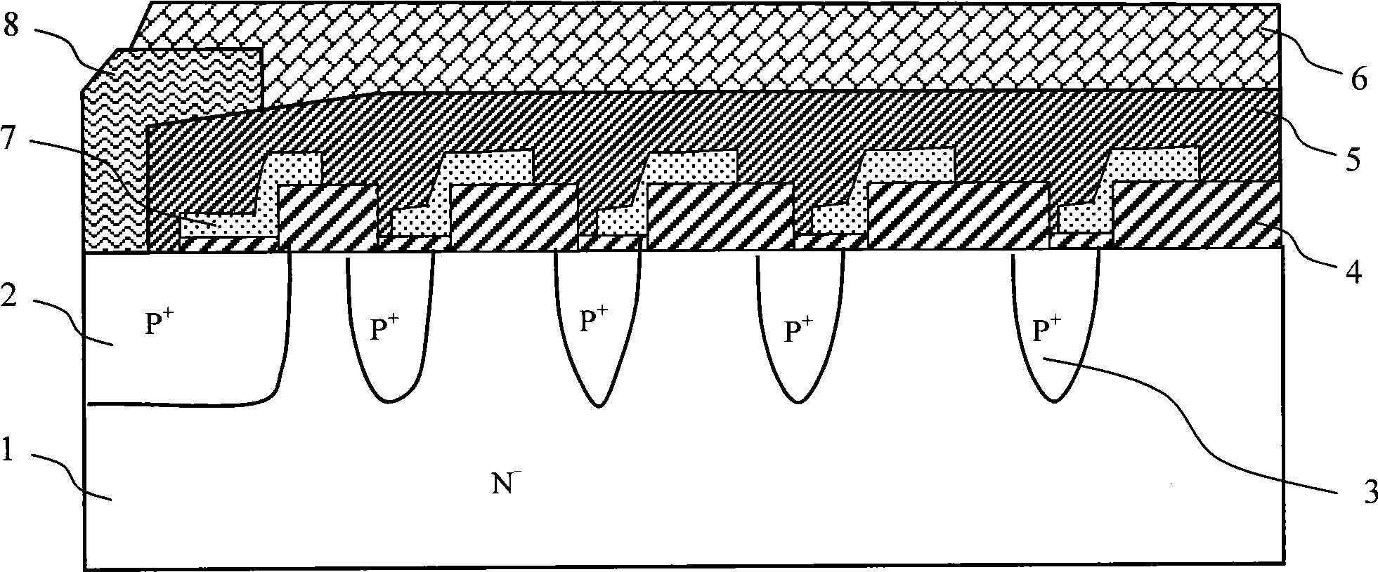 High voltage power fast recovery diode and manufacturing method thereof